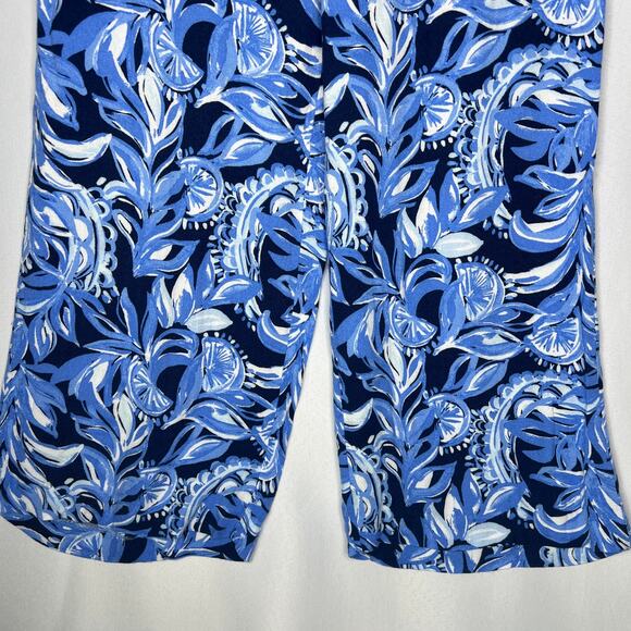 Lilly Pulitzer Pants Size 8 AVERY Crop Pant High Tide Navy You’re The Zest - Picture 6 of 9